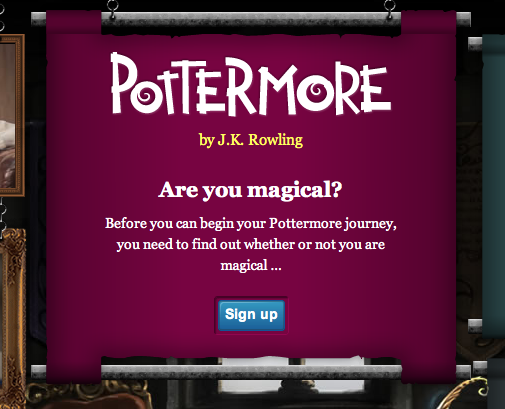 Pottermore Screenshot "Are You Magical?"