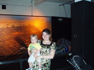 The other end of Anakin's Podracer. Me and my son.