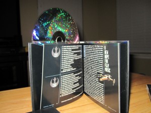 The disk looks like the Death Star!  The liner notes are so cool, too :)