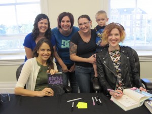 (Back) Jessica, Alyssa, Jenni and son, (Front) Margaret Stohl and Stephanie Perkins.