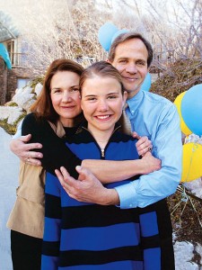 Elizabeth Smart and her parents shortly after she was found in March 2003.